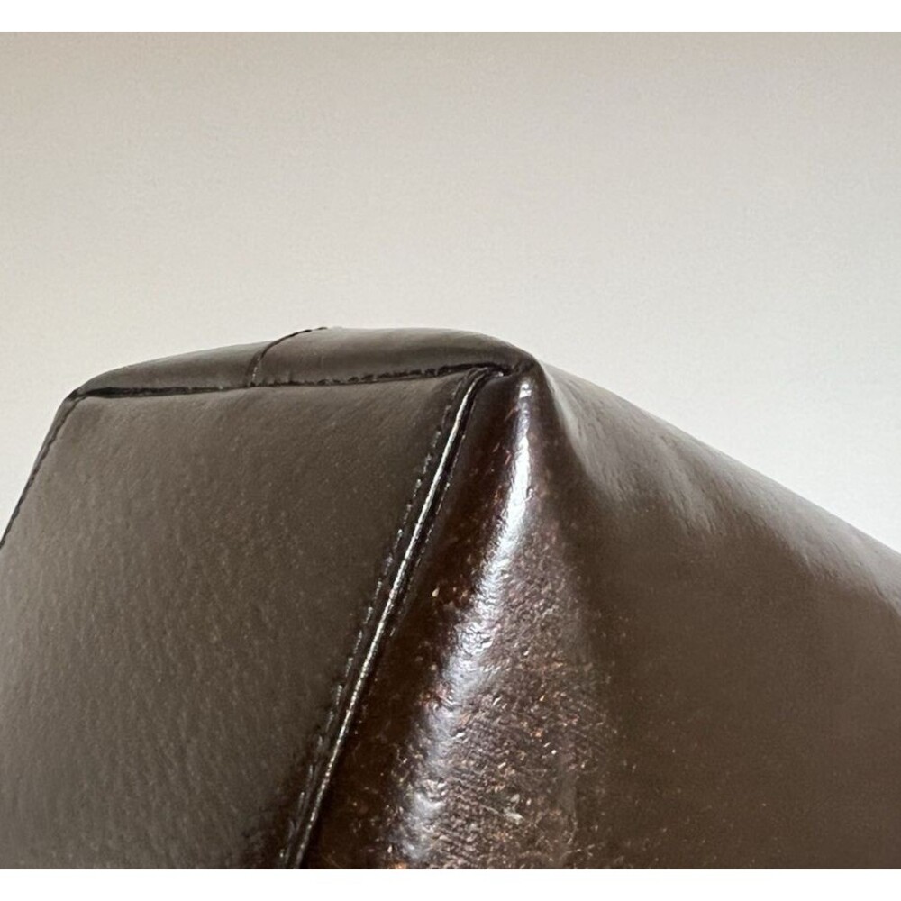 Gucci Glossy Leather Large Structured Tote Bag Authentic Vintage 1990’s - Picture 9 of 16